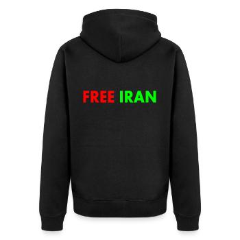 Free iran - Veste à capuche bio Premium Unisexe - noir - Dos - Nico (187cm)