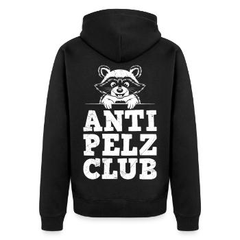 Protection des animaux ANIT FUR CLUB Drôle - Veste à capuche bio Premium Unisexe - noir - Dos - Nico (187cm)