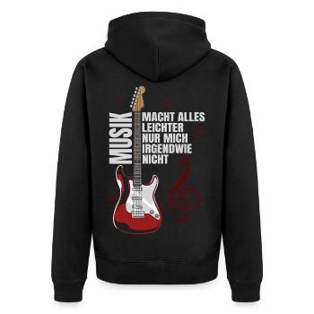 La musique facilite tout - Veste à capuche bio Premium Unisexe - noir - Dos - Nico (187cm)