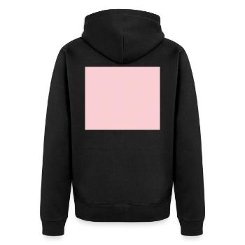 Rose - Unisex Premium Bio Zip Hoodie - Schwarz - Hinten - Nico (187cm)