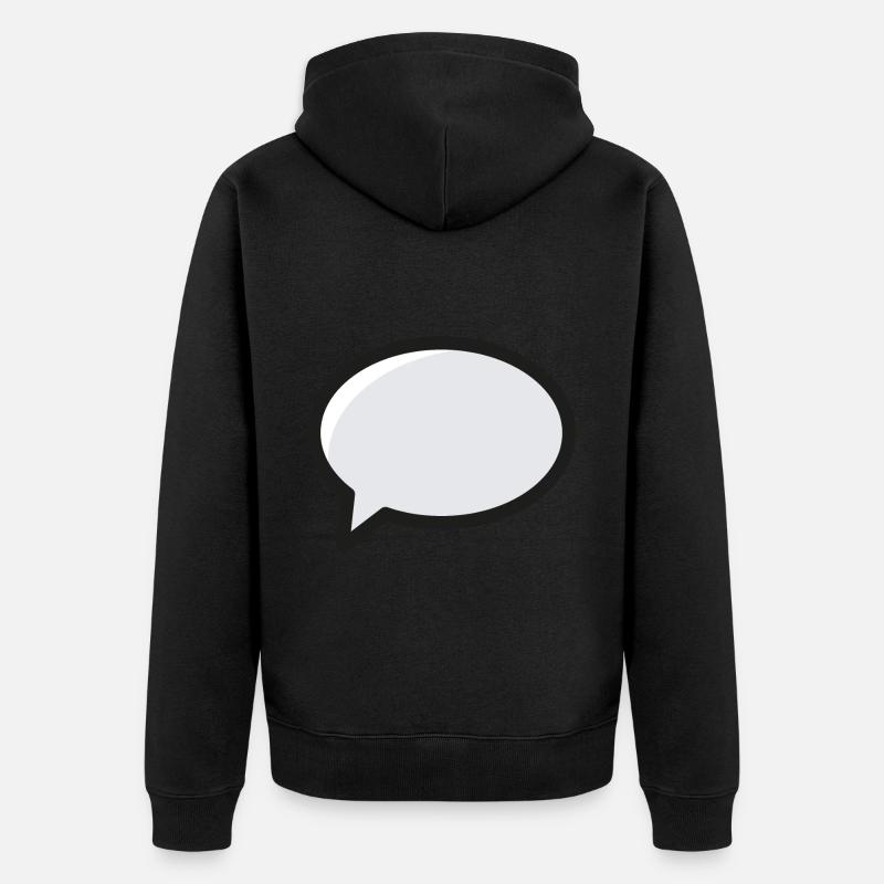 Bande dessinée Speech Bubble - Veste à capuche bio Premium Unisexe - noir