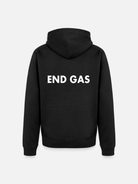 End gas - Unisex Premium Bio Zip Hoodie - Schwarz
