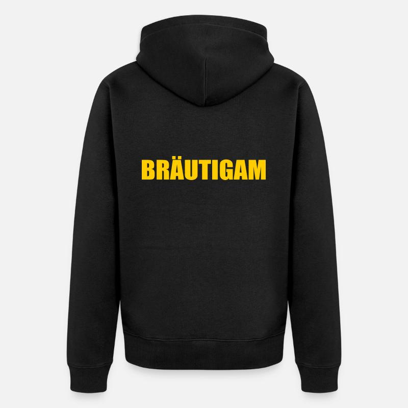 bräutigam - Unisex Premium Bio Zip Hoodie - Schwarz