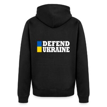 Defend ukraine - Veste à capuche bio Premium Unisexe - noir - Dos - Nico (187cm)