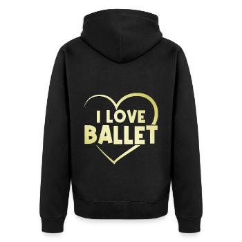 J’adore le ballet - Veste à capuche bio Premium Unisexe - noir - Dos - Nico (187cm)