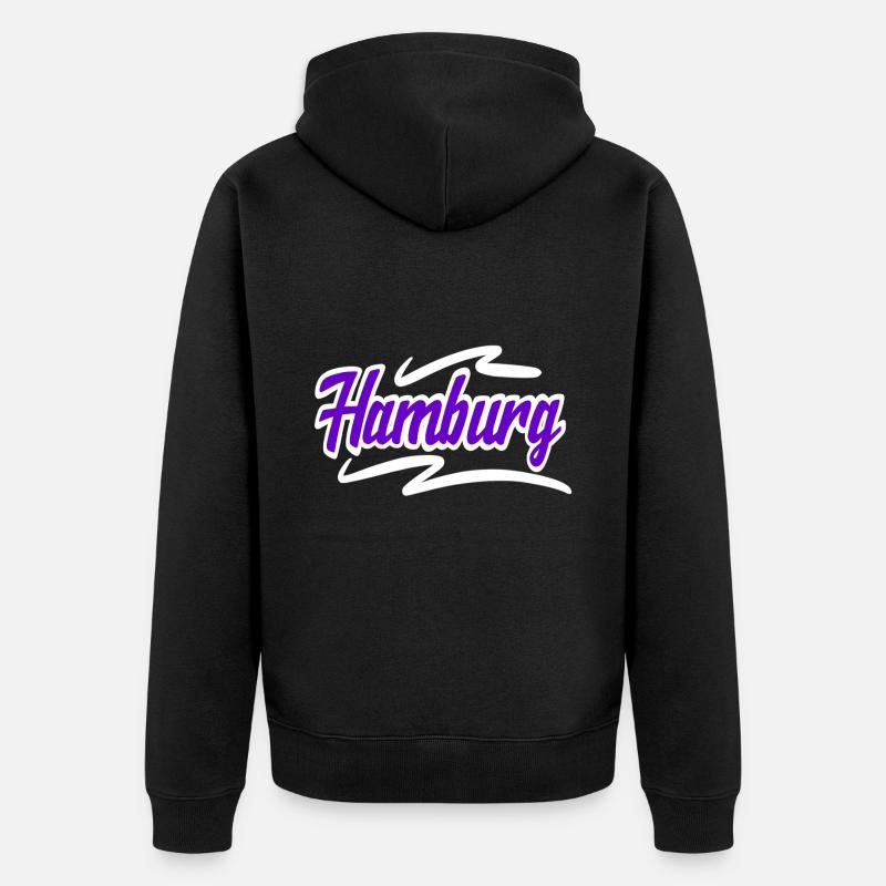 Hambourg - Veste à capuche bio Premium Unisexe - noir