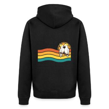 Couple cacatoès en Australie - Veste à capuche bio Premium Unisexe - noir - Dos - Nico (187cm)