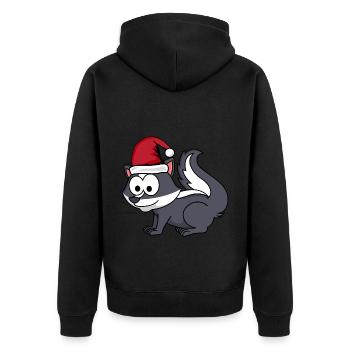 Stinker Comic Weihnachten - Unisex Premium Bio Zip Hoodie - Schwarz - Hinten - Nico (187cm)