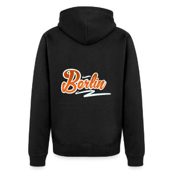 Berlin - Veste à capuche bio Premium Unisexe - noir - Dos - Nico (187cm)