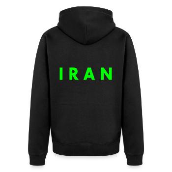 Iran - Veste à capuche bio Premium Unisexe - noir - Dos - Nico (187cm)