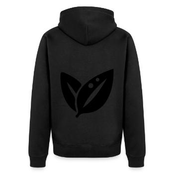 Sheet Ecology - Unisex Premium Organic Zip Hoodie - black - Back - Nico (187cm)