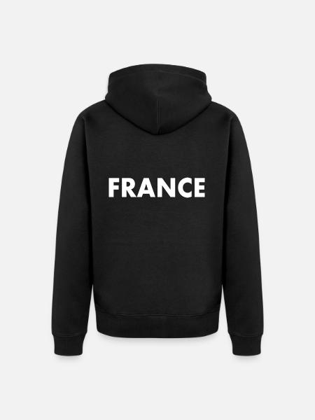 France - Unisex Premium Organic Zip Hoodie - black