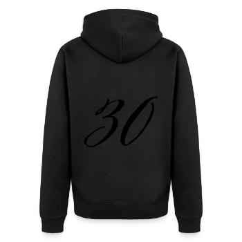 30e anniversaire 30 ans - Veste à capuche bio Premium Unisexe - noir - Dos - Nico (187cm)