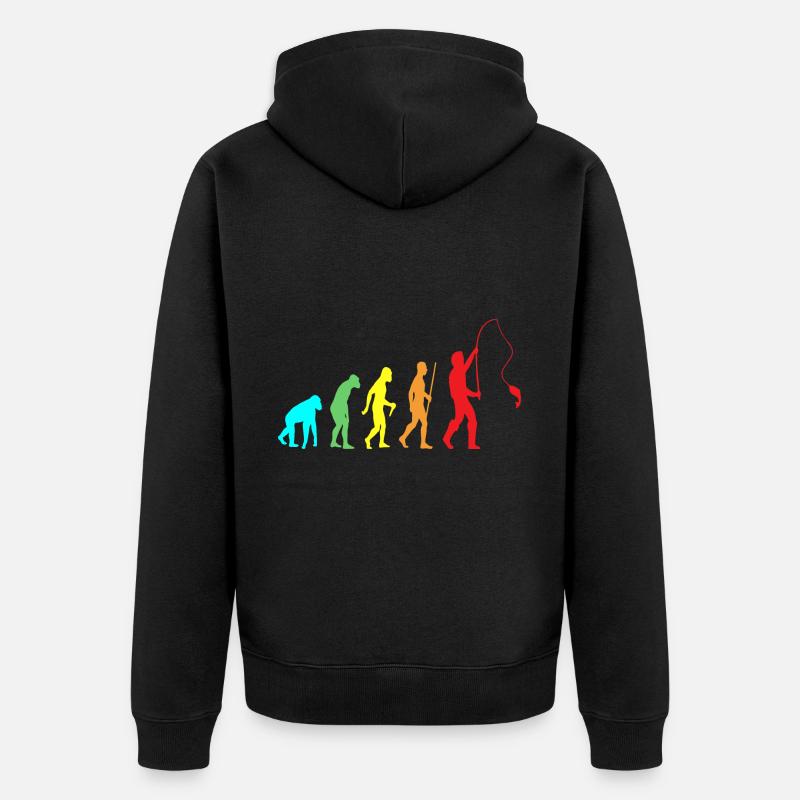 Évolution des pêcheurs - Veste à capuche bio Premium Unisexe - noir
