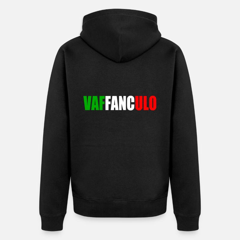 Vaffanculo - Unisex Premium Bio Zip Hoodie - Schwarz