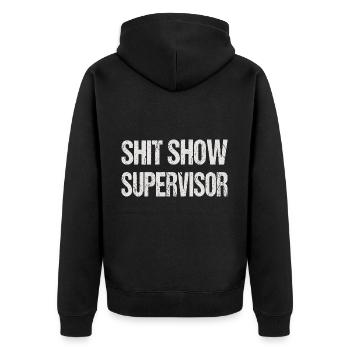 SUPERVISEUR DE SPECTACLE DE MERDE - Veste à capuche bio Premium Unisexe - noir - Dos - Nico (187cm)