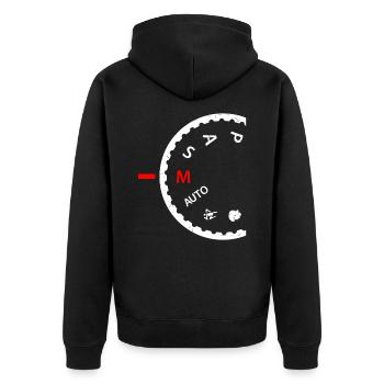 Photographe Photographie Appareil photo Photographe Cadeau - Veste à capuche bio Premium Unisexe - noir - Dos - Nico (187cm)