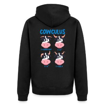 Funny Math Math Nerd Gift Sayings - Unisex Premium Organic Zip Hoodie - black - Back - Nico (187cm)