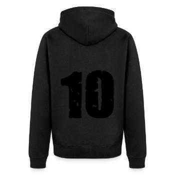 Maillot à 10 chiffres - Veste à capuche bio Premium Unisexe - noir - Dos - Nico (187cm)