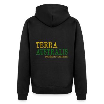 Terra Australis - continent austral - Veste à capuche bio Premium Unisexe - noir - Dos - Nico (187cm)