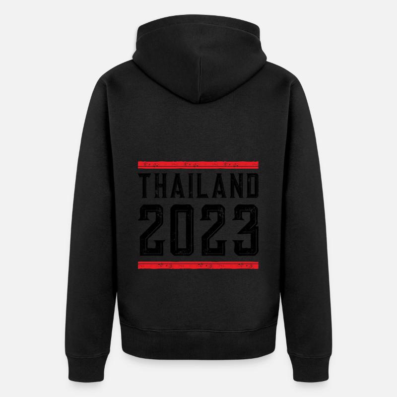 Thaïlande 2023 - Veste à capuche bio Premium Unisexe - noir