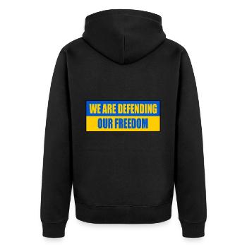 We are defending our freedom - Veste à capuche bio Premium Unisexe - noir - Dos - Nico (187cm)