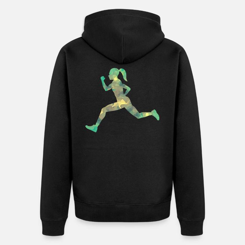 Sprinteuse - Veste à capuche bio Premium Unisexe - noir