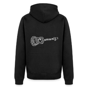 Musiciens Rock Jazz Band Musique Guitares Piano - Veste à capuche bio Premium Unisexe - noir - Dos - Nico (187cm)
