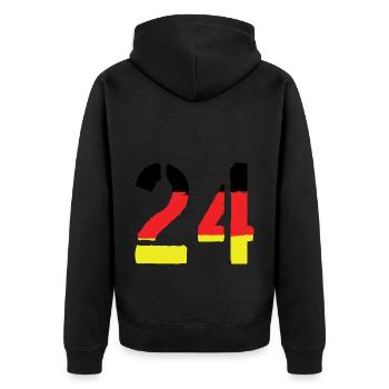24 symbole de chiffres Allemagne - Veste à capuche bio Premium Unisexe - noir - Dos - Nico (187cm)