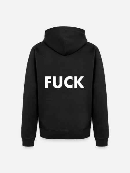 Fuck - Unisex Premium Organic Zip Hoodie - black