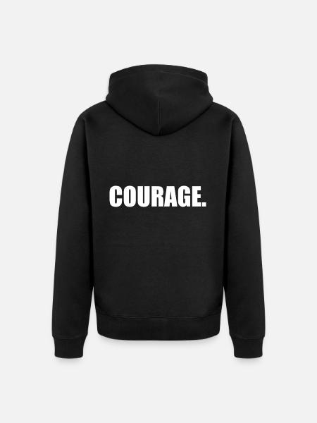 Courage - Veste à capuche bio Premium Unisexe - noir