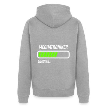Mechatroniker Loading Ladebalken - Unisex Premium Bio Zip Hoodie - Grau meliert - Hinten - Nico (187cm)