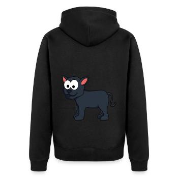 Panther Comic Animal - Veste à capuche bio Premium Unisexe - noir - Dos - Nico (187cm)