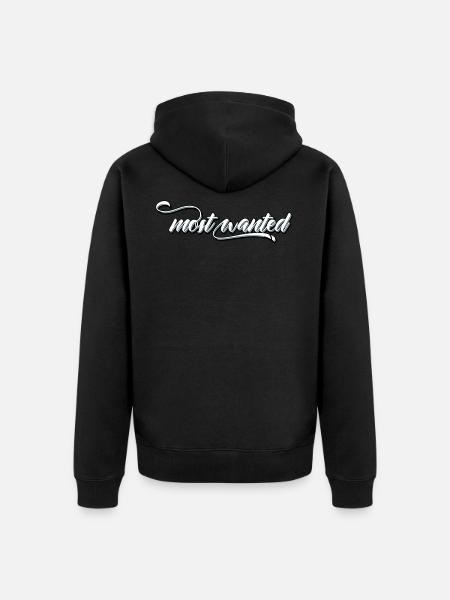 most wanted - Unisex Premium Organic Zip Hoodie - black