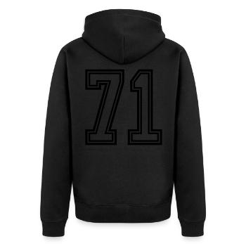 Symbole numérique 71 - Veste à capuche bio Premium Unisexe - noir - Dos - Nico (187cm)