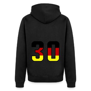 30 symbole de chiffres Allemagne - Veste à capuche bio Premium Unisexe - noir - Dos - Nico (187cm)