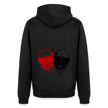 Crâne élégant - Veste à capuche bio Premium Unisexe - noir - Dos - Nico (187cm)
