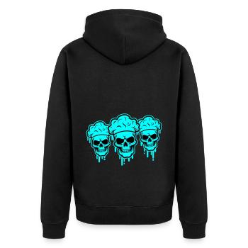 Chef Squelette - Veste à capuche bio Premium Unisexe - noir - Dos - Nico (187cm)