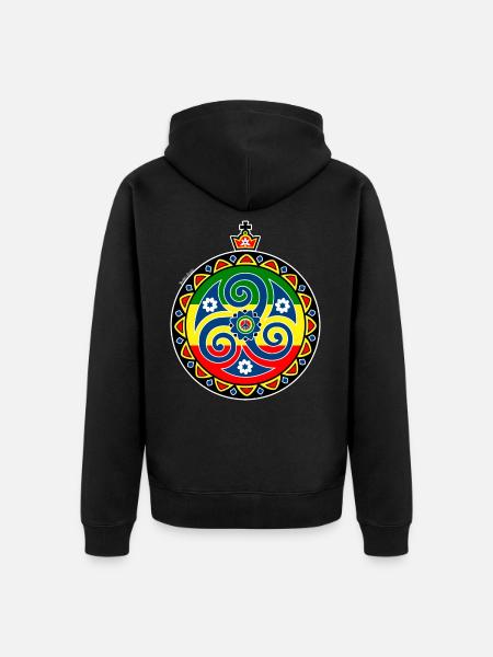 Triskell Rasta - Veste à capuche bio Premium Unisexe - noir
