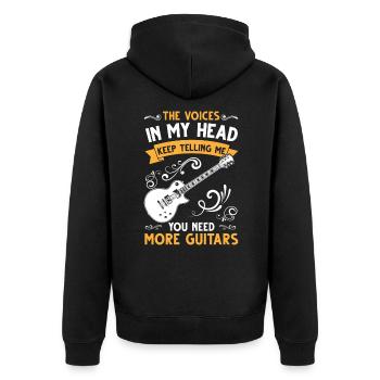 Musicien Guitariste Cadeau Guitariste - Veste à capuche bio Premium Unisexe - noir - Dos - Nico (187cm)