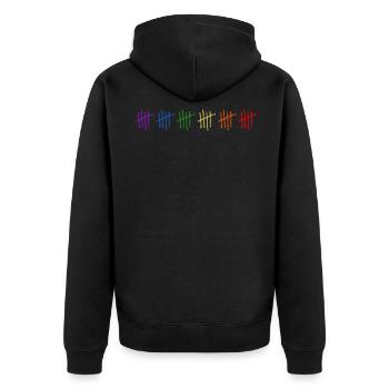 30. geburtstag 30 jahre dreißig original seit 1992 - Unisex Premium Bio Zip Hoodie - Schwarz - Hinten - Nico (187cm)