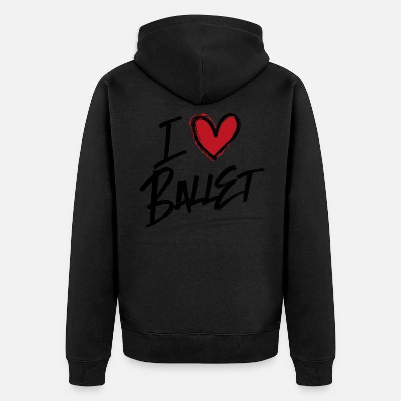J’adore le ballet - Veste à capuche bio Premium Unisexe - noir