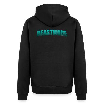 Beast fashion - Unisex Premium Organic Zip Hoodie - black - Back - Nico (187cm)