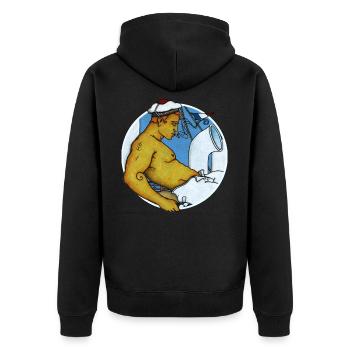 MOUSSAILLON - Veste à capuche bio Premium Unisexe - noir - Dos - Nico (187cm)