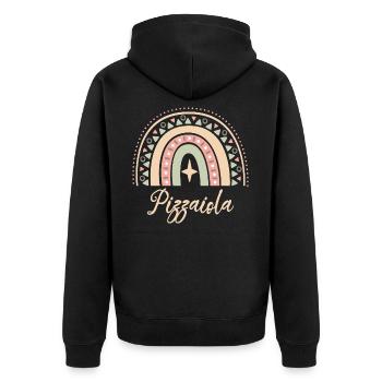 Cadeau Pizzaiola. Boho Rainbow pizzaiola. - Veste à capuche bio Premium Unisexe - noir - Dos - Nico (187cm)