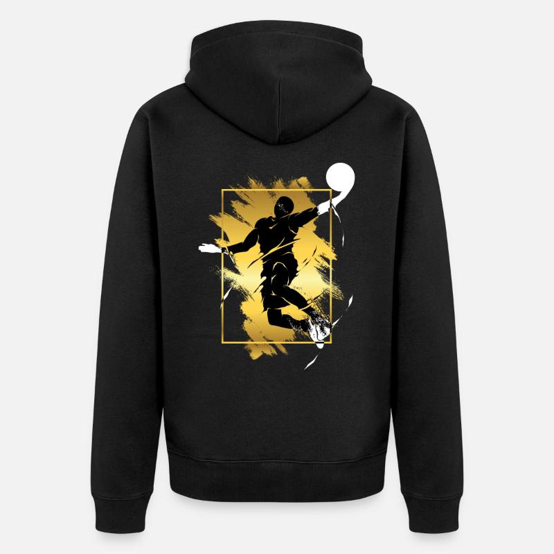 Basketteur Basketteur Dunking Gold Splash - Veste à capuche bio Premium Unisexe - noir