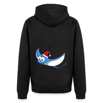 Ray Comic Noël - Veste à capuche bio Premium Unisexe - noir - Dos - Nico (187cm)