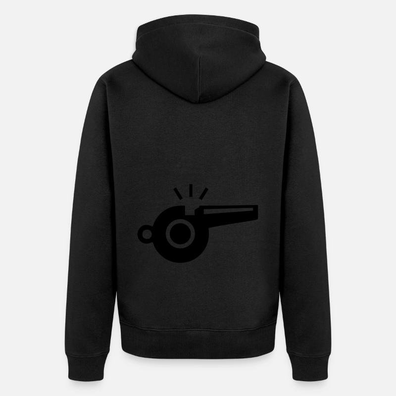 Sifflet sifflet - Veste à capuche bio Premium Unisexe - noir