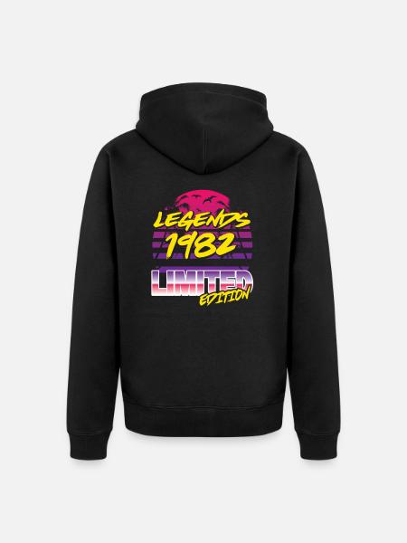 Legends 1982 Limited edition - Unisex Premium Bio Zip Hoodie - Schwarz