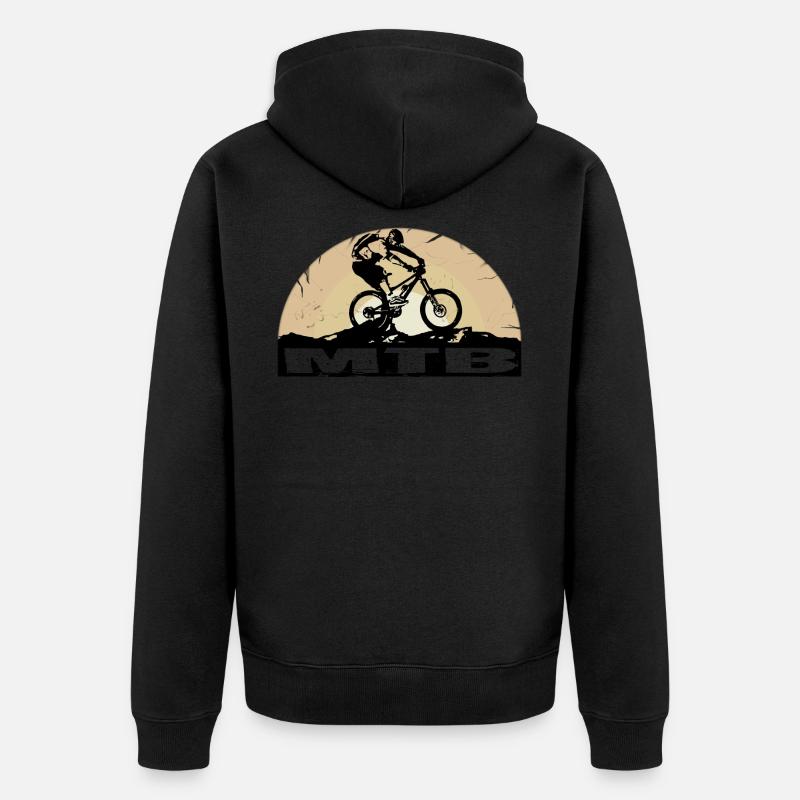 Vélo VTT - Veste à capuche bio Premium Unisexe - noir